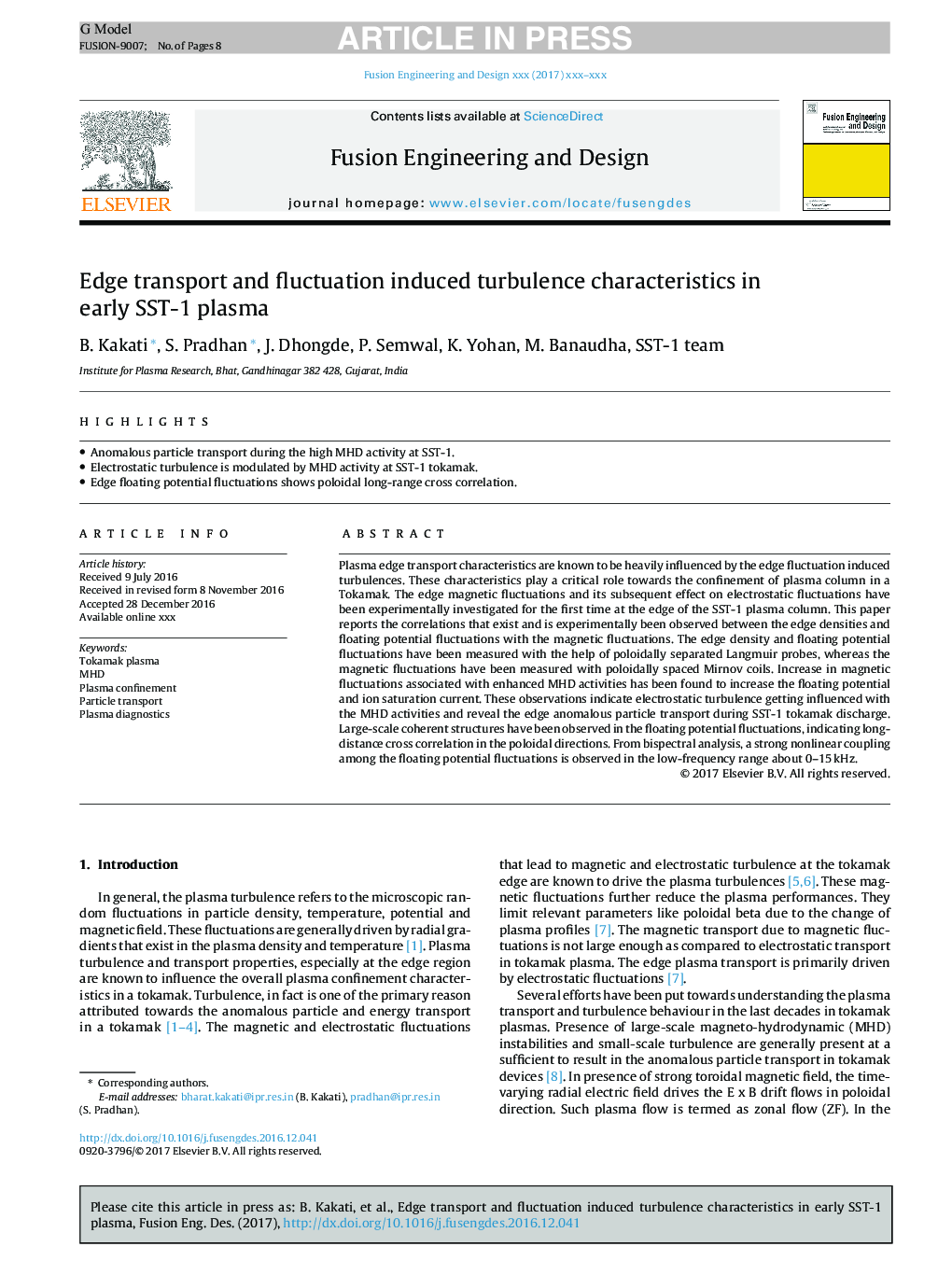 Edge transport and fluctuation induced turbulence characteristics in early SST-1 plasma