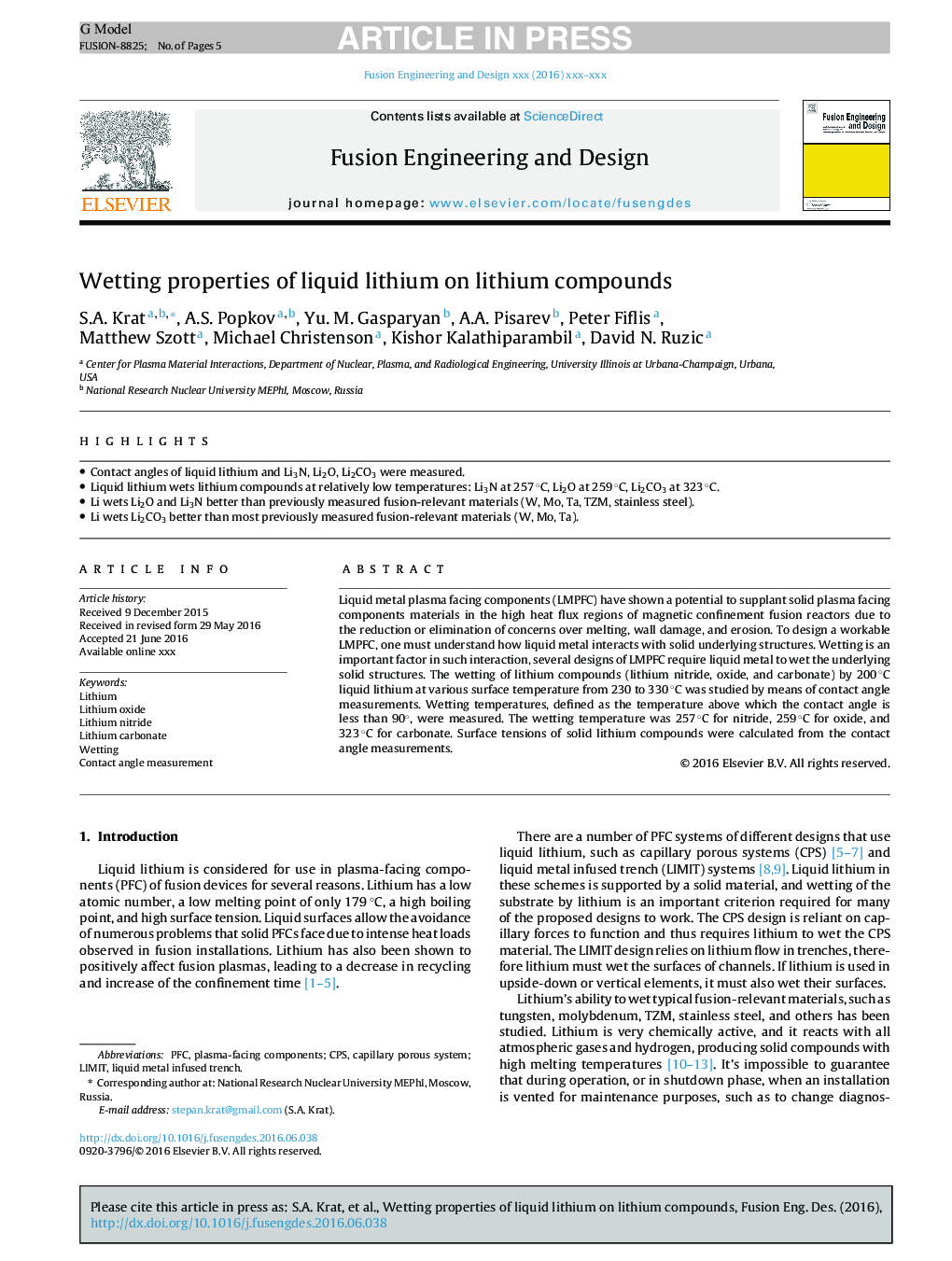 Wetting properties of liquid lithium on lithium compounds