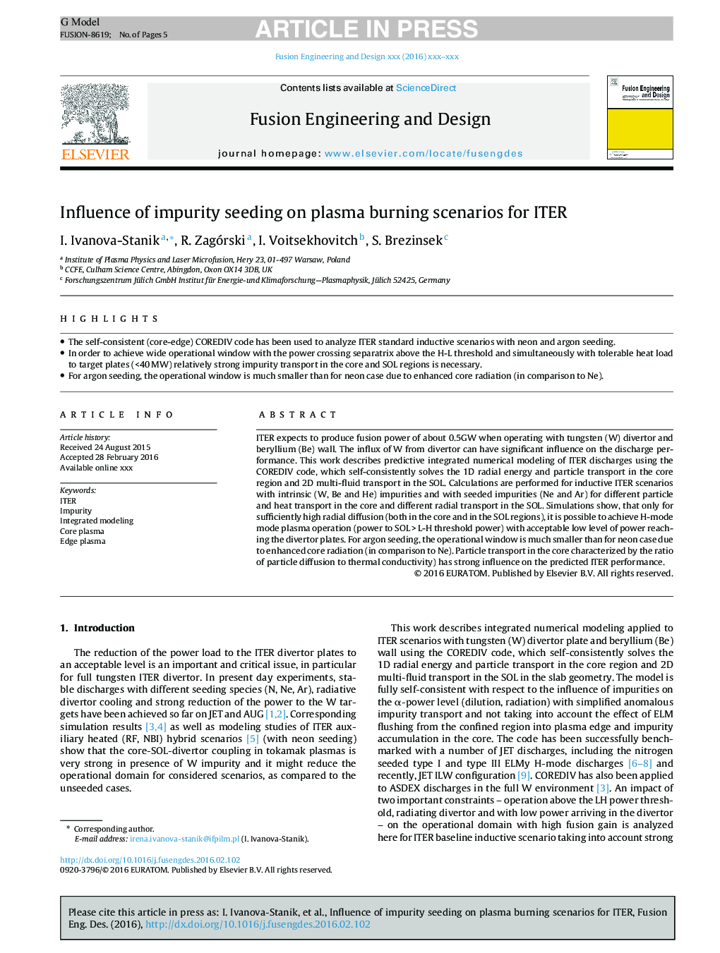 Influence of impurity seeding on plasma burning scenarios for ITER