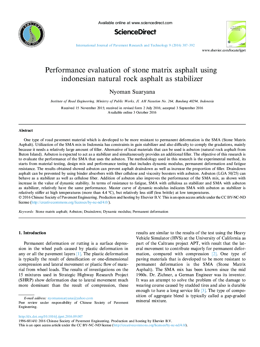 Performance evaluation of stone matrix asphalt using indonesian natural rock asphalt as stabilizer