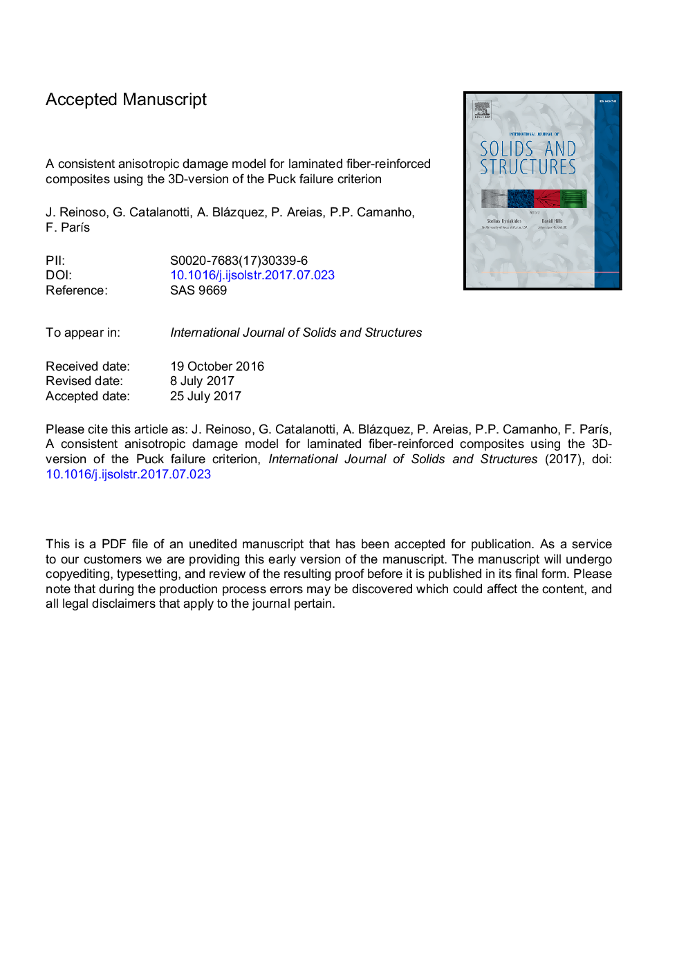 A consistent anisotropic damage model for laminated fiber-reinforced composites using the 3D-version of the Puck failure criterion