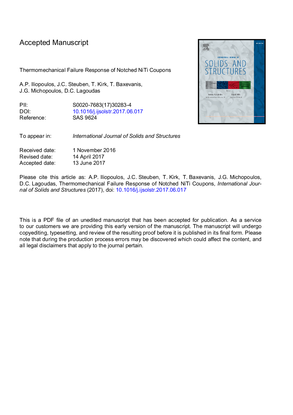 Thermomechanical failure response of notched NiTi coupons