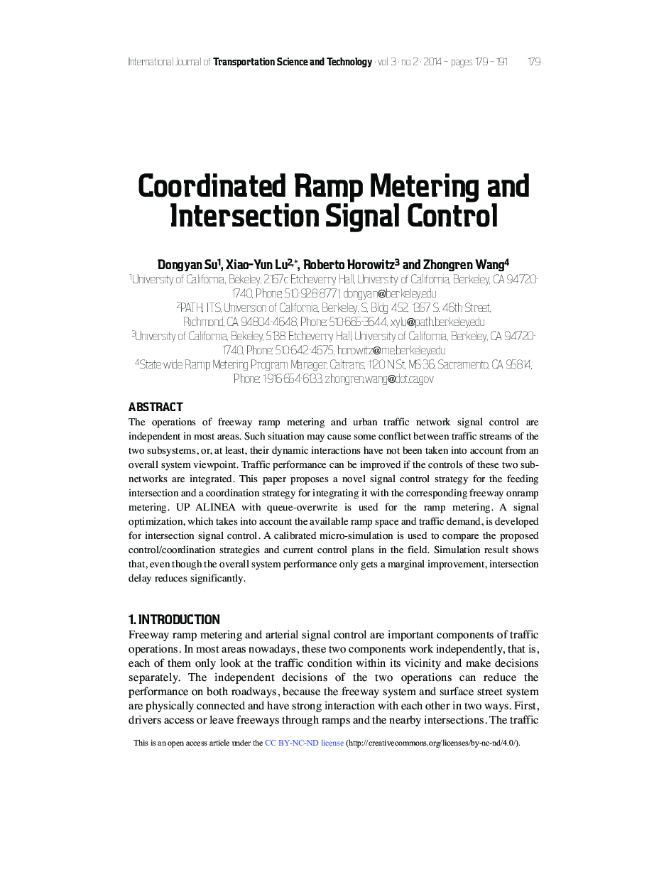 Coordinated Ramp Metering and Intersection Signal Control