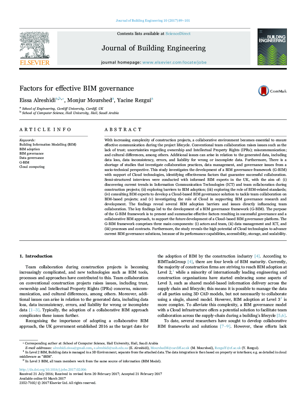 Factors for effective BIM governance