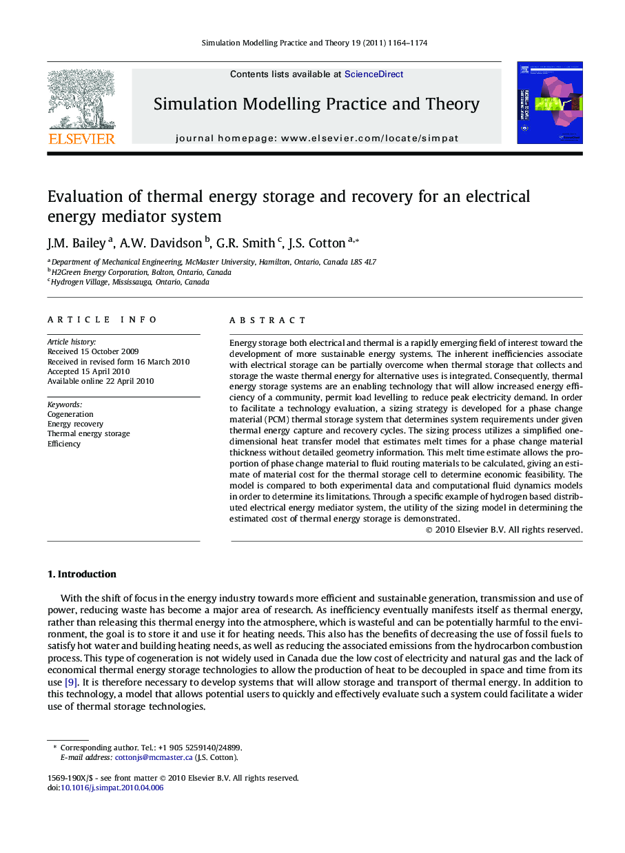 Evaluation of thermal energy storage and recovery for an electrical energy mediator system