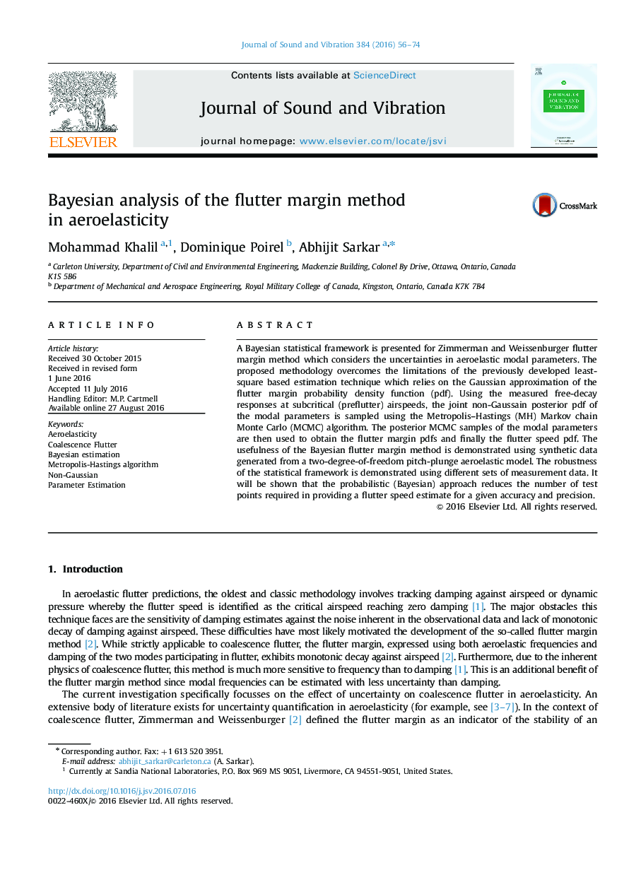 Bayesian analysis of the flutter margin method in aeroelasticity