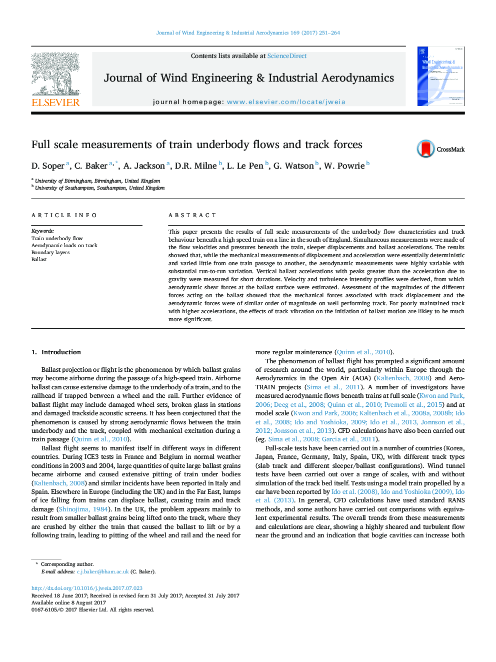 Full scale measurements of train underbody flows and track forces