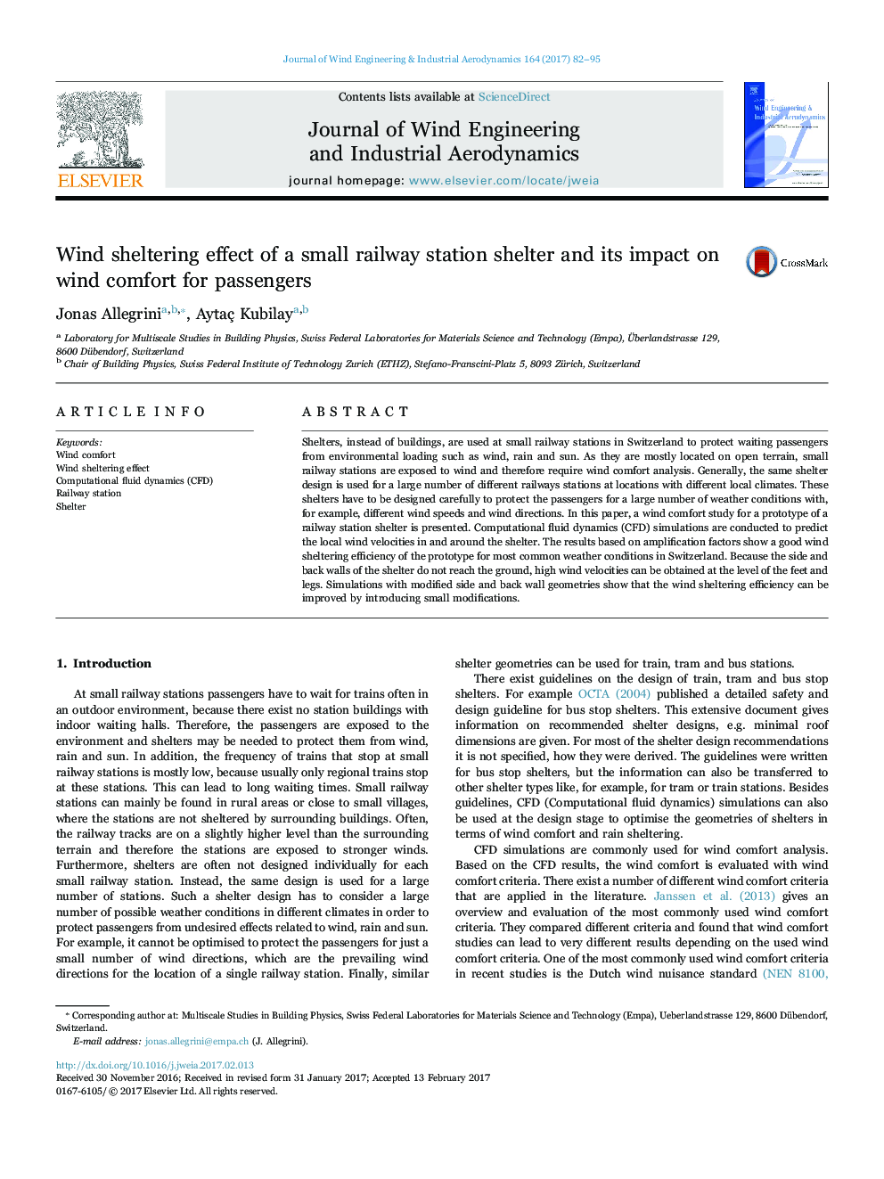 Wind sheltering effect of a small railway station shelter and its impact on wind comfort for passengers