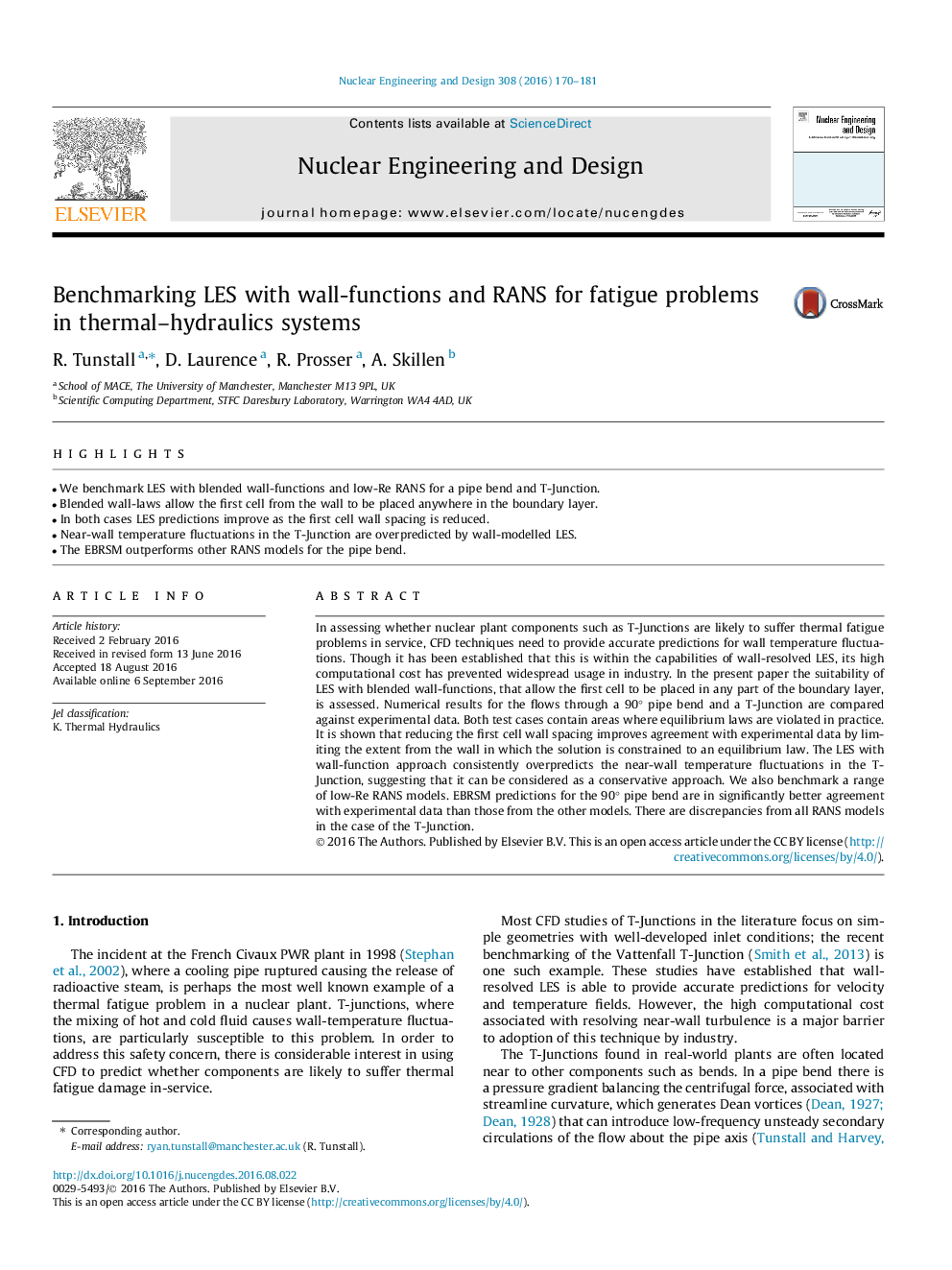 Benchmarking LES with wall-functions and RANS for fatigue problems in thermal-hydraulics systems