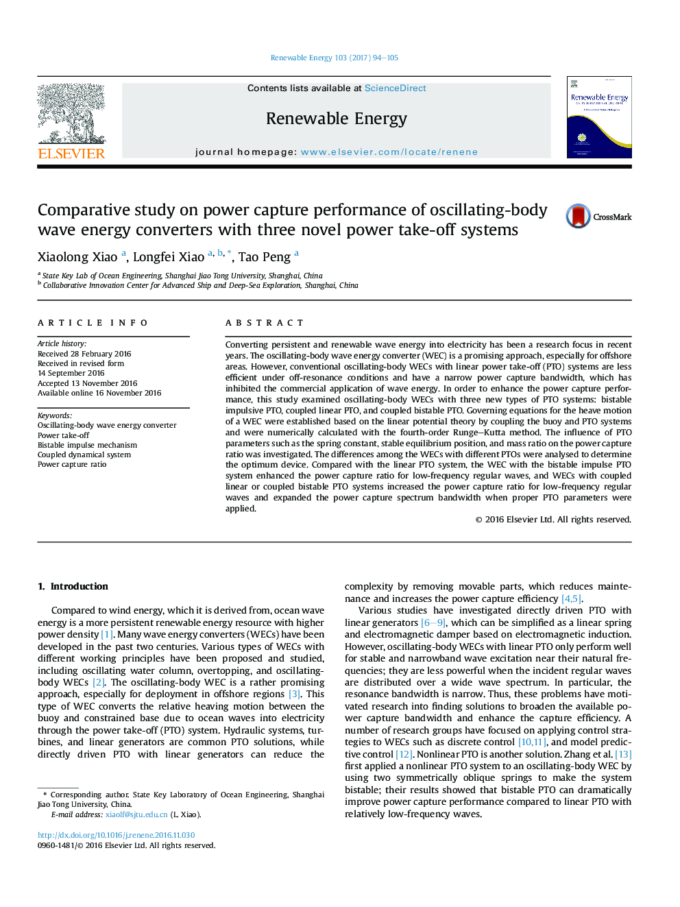 Comparative study on power capture performance of oscillating-body wave energy converters with three novel power take-off systems