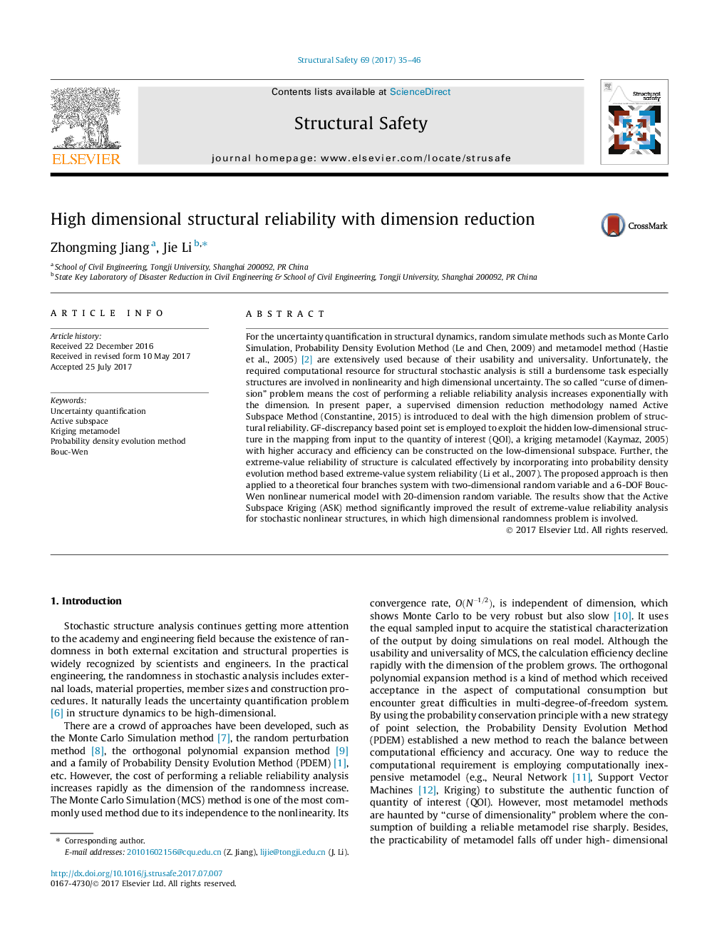 High dimensional structural reliability with dimension reduction