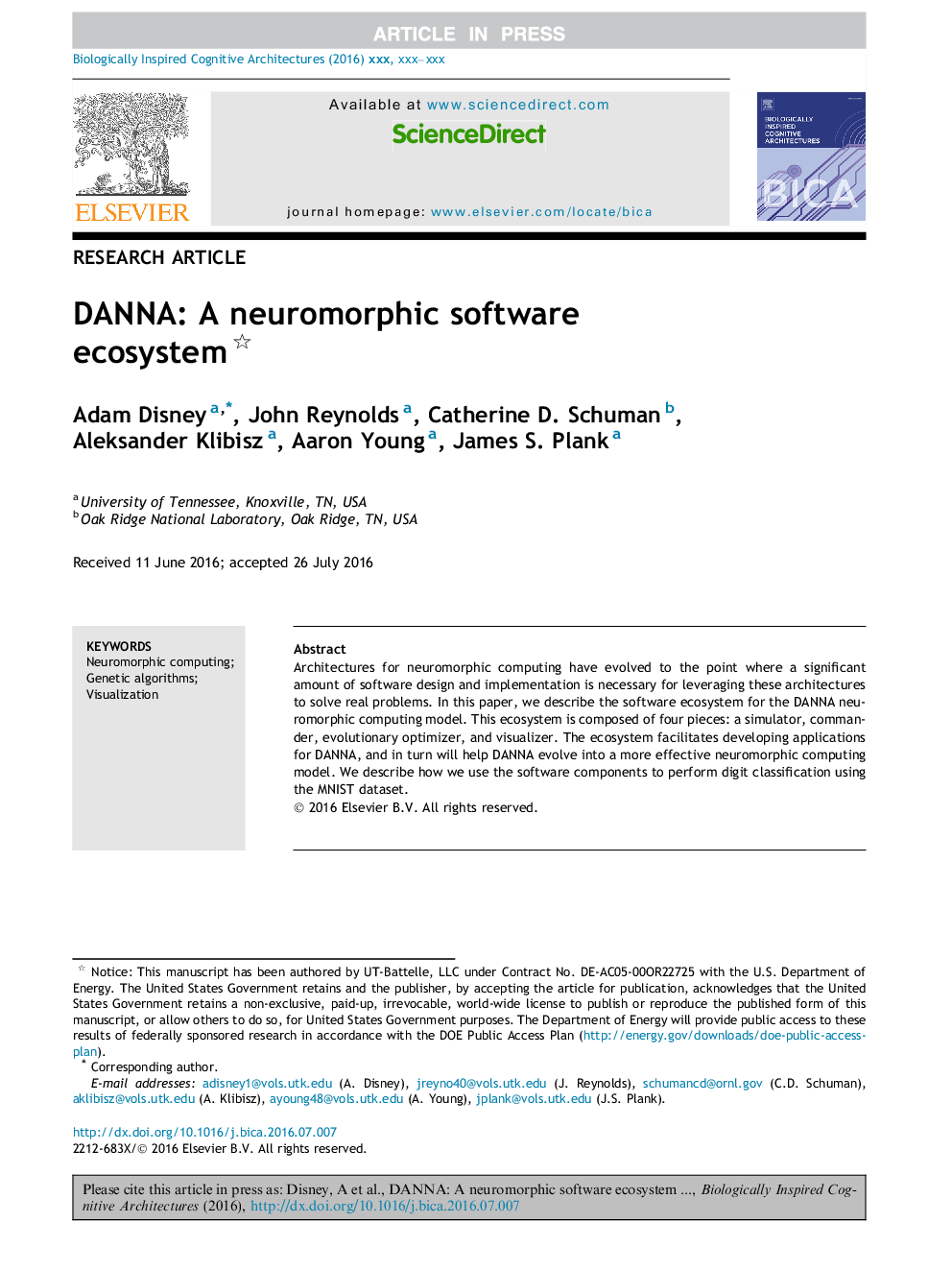 DANNA: A neuromorphic software ecosystem