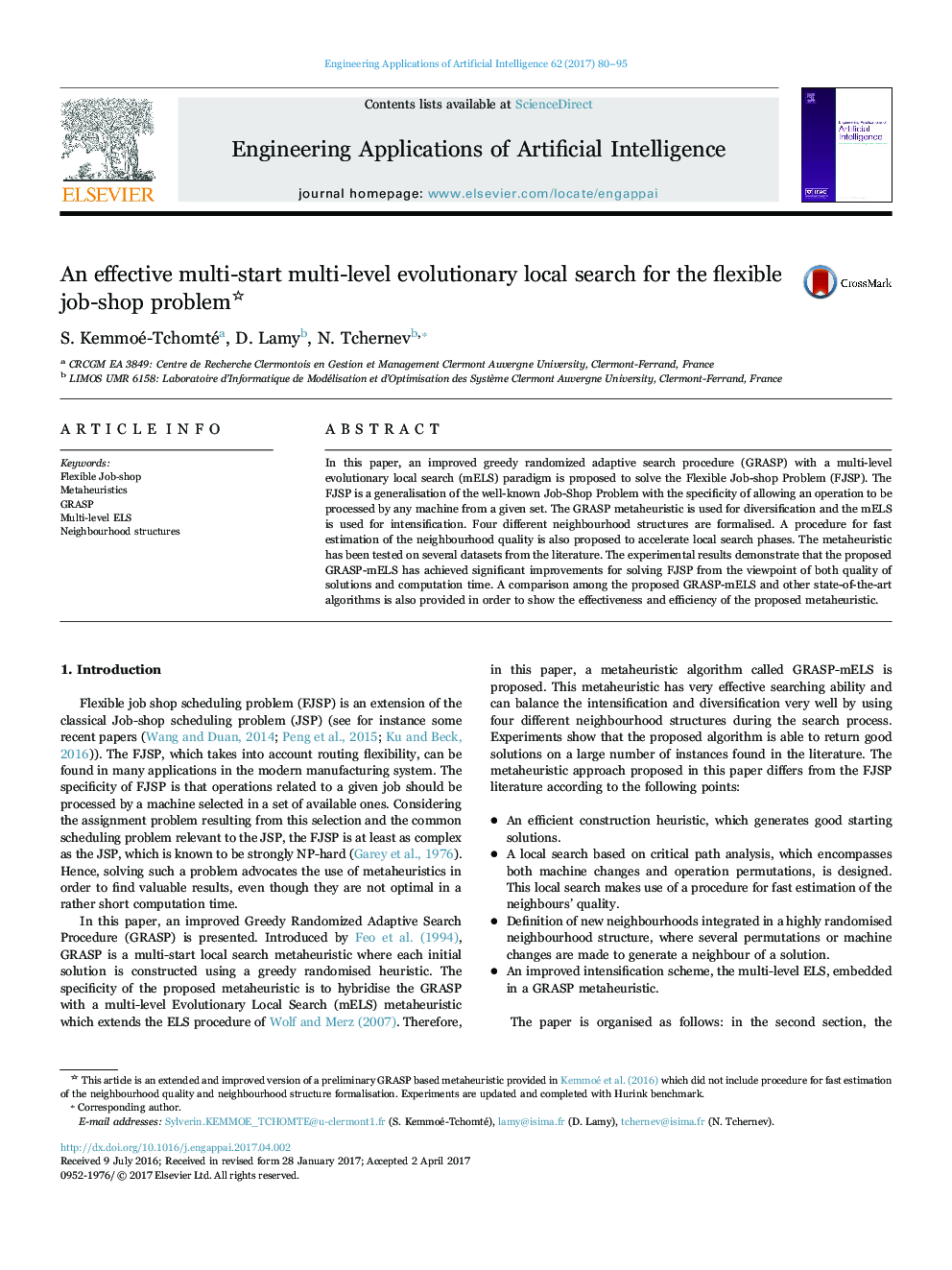 An effective multi-start multi-level evolutionary local search for the flexible job-shop problem