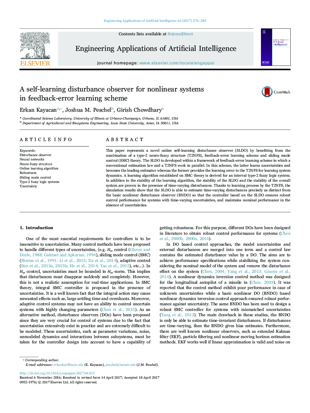 A self-learning disturbance observer for nonlinear systems in feedback-error learning scheme