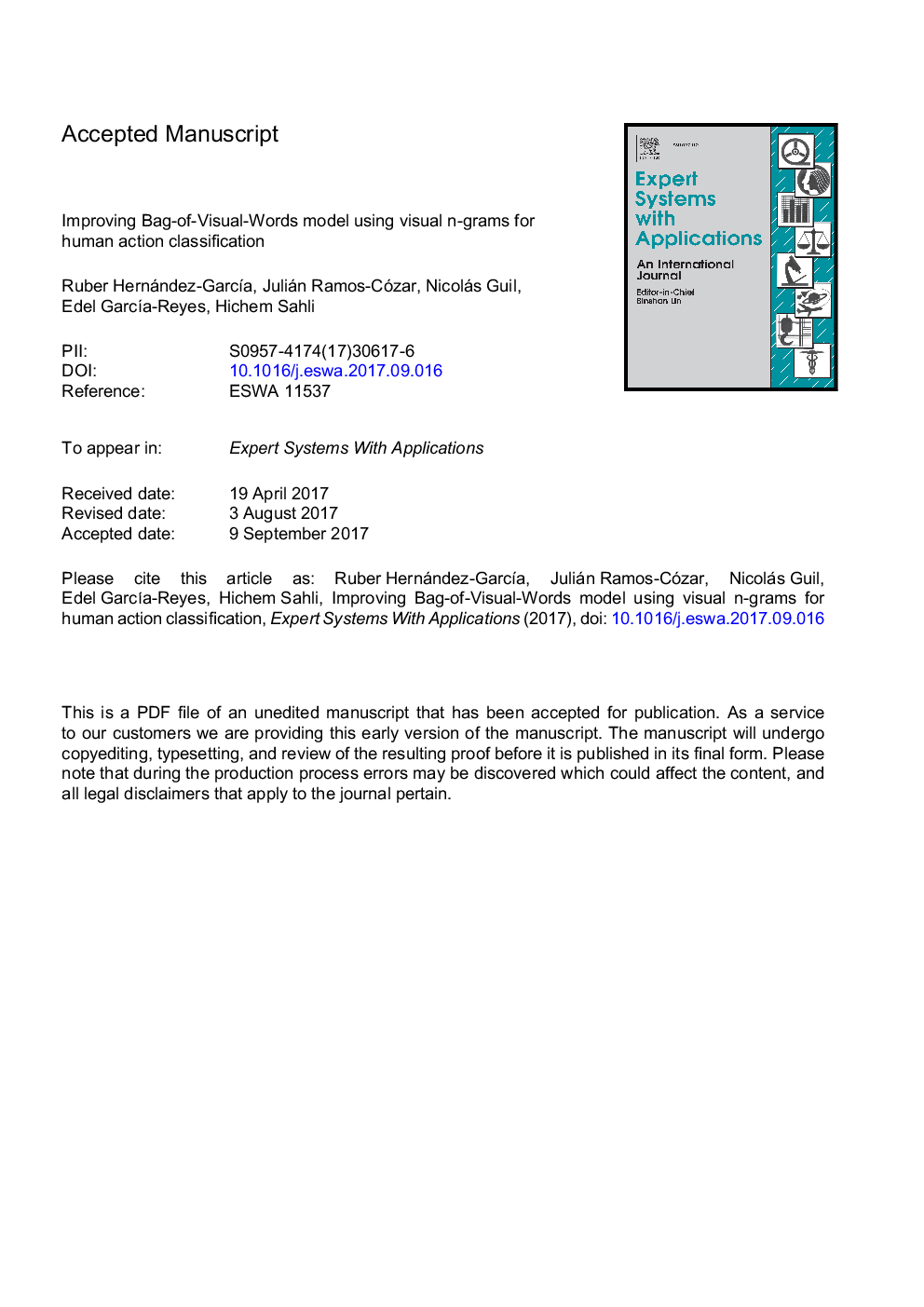 Improving Bag-of-Visual-Words model using visual n-grams for human action classification