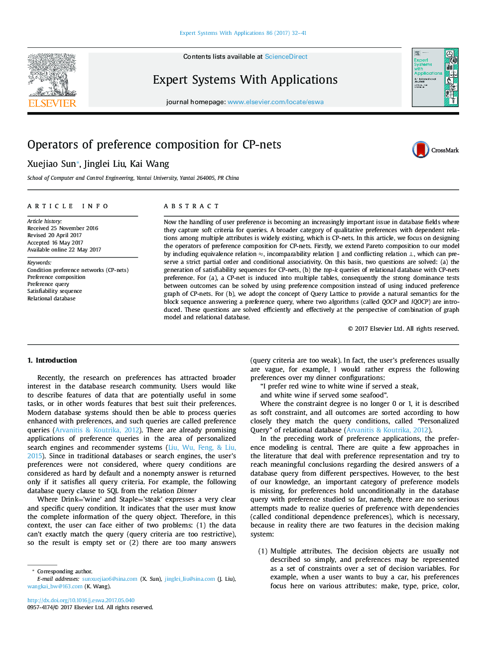 Operators of preference composition for CP-nets