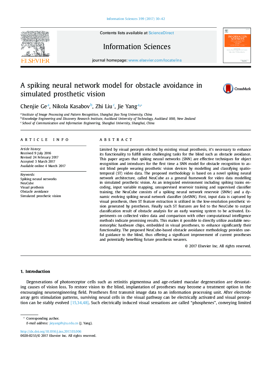 A spiking neural network model for obstacle avoidance in simulated prosthetic vision