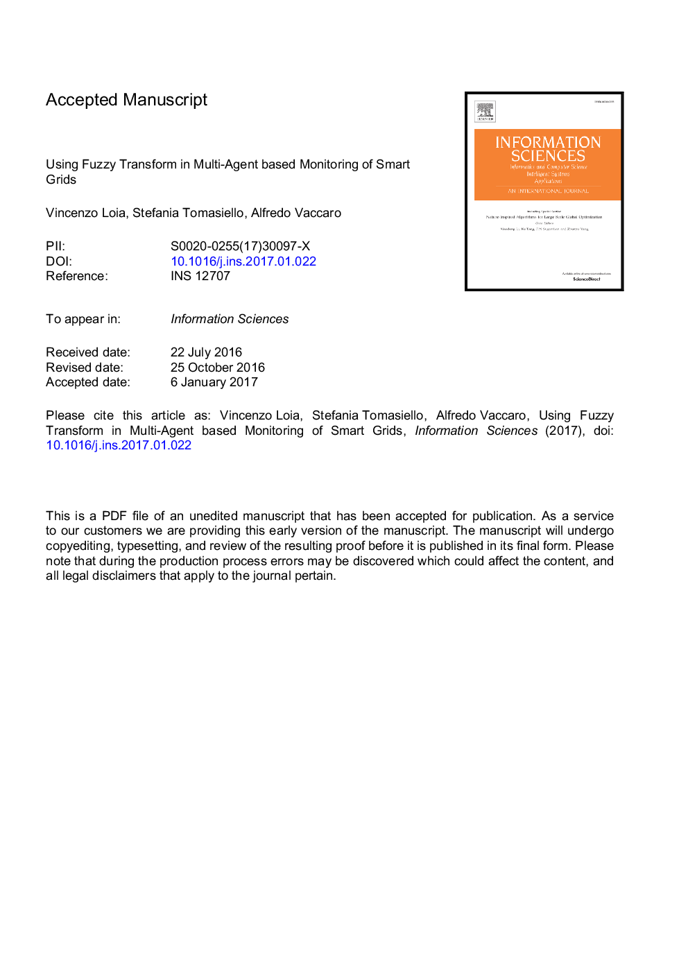 Using fuzzy transform in multi-agent based monitoring of smart grids