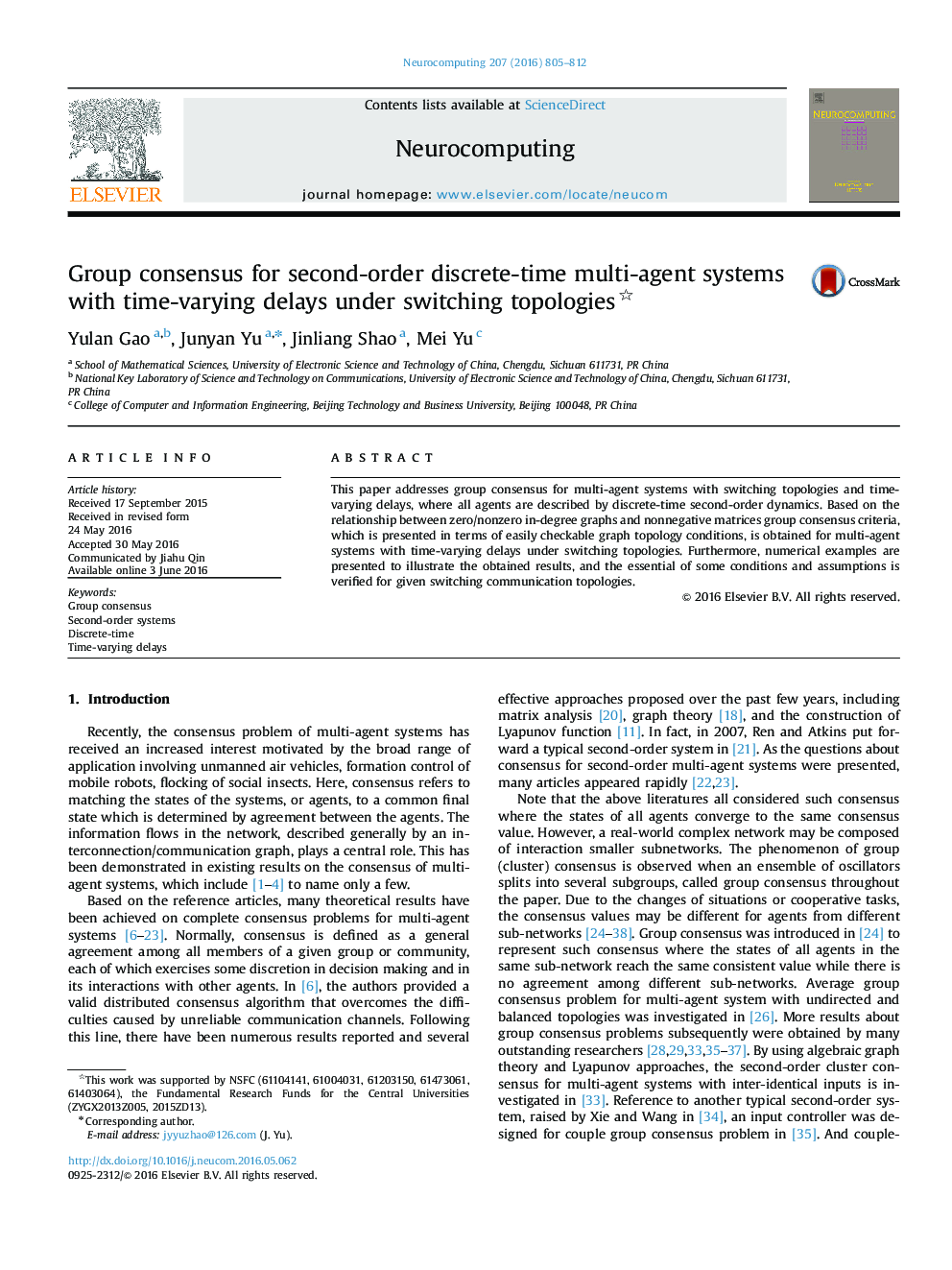 Group consensus for second-order discrete-time multi-agent systems with time-varying delays under switching topologies 