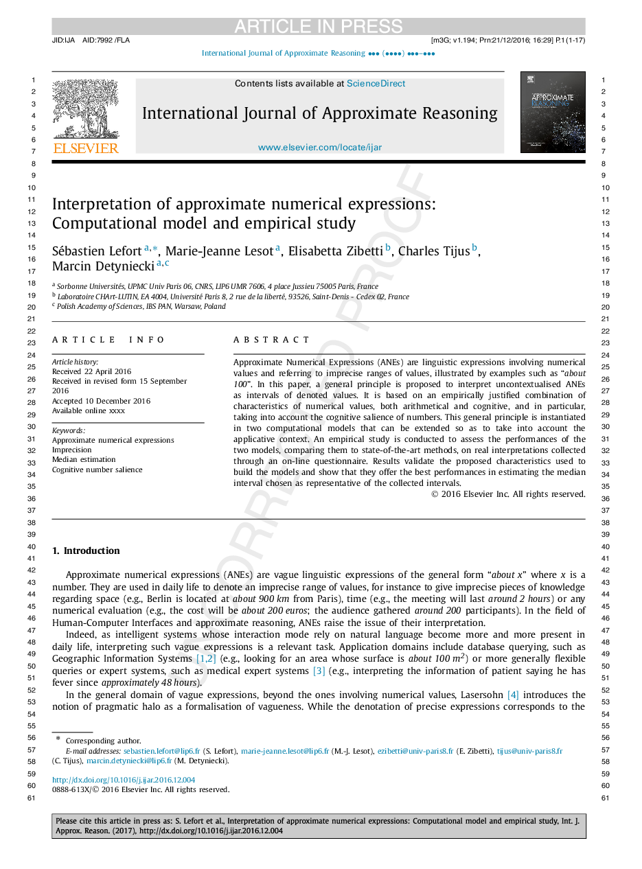 Interpretation of approximate numerical expressions: Computational model and empirical study