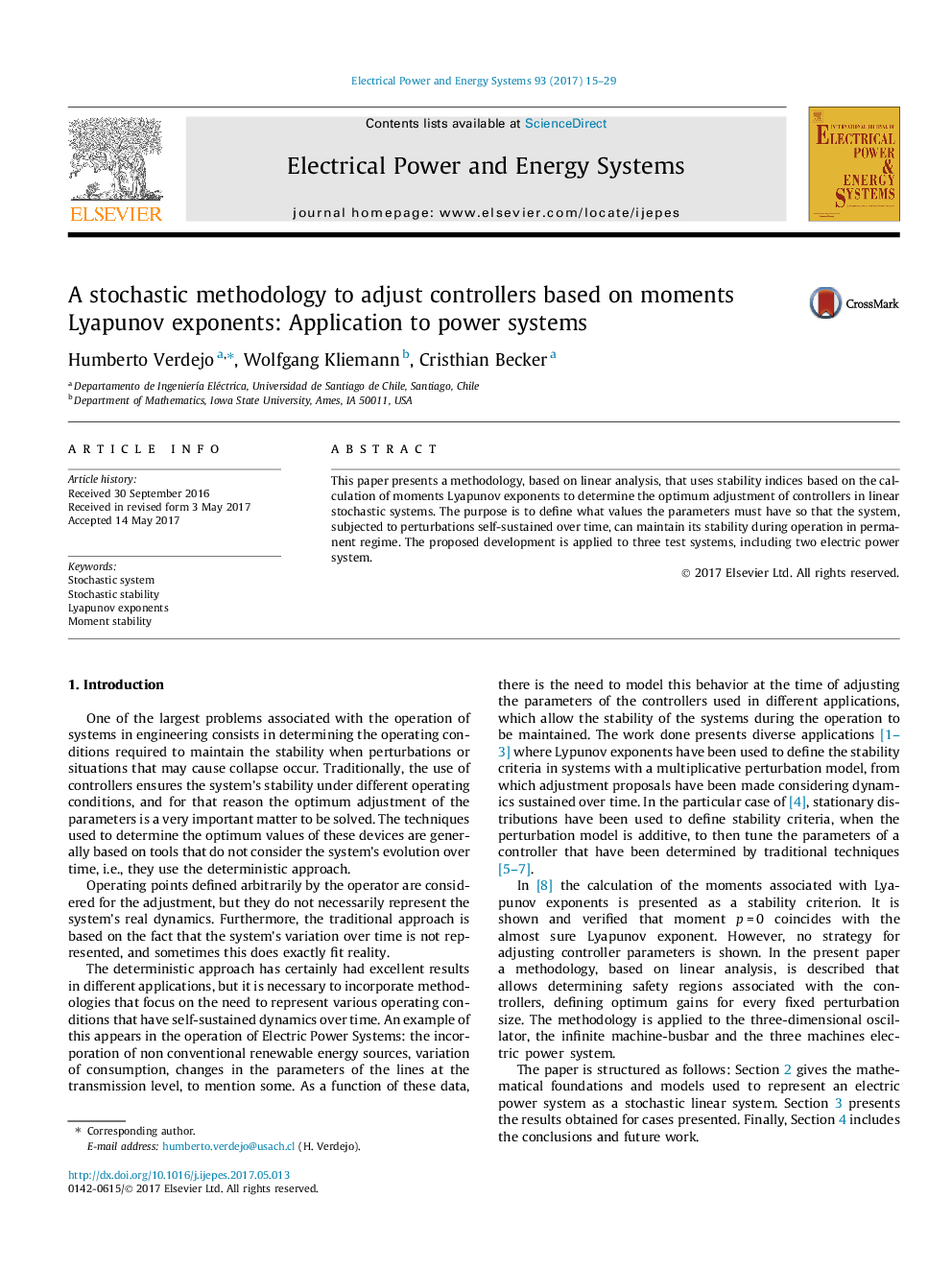 A stochastic methodology to adjust controllers based on moments Lyapunov exponents: Application to power systems