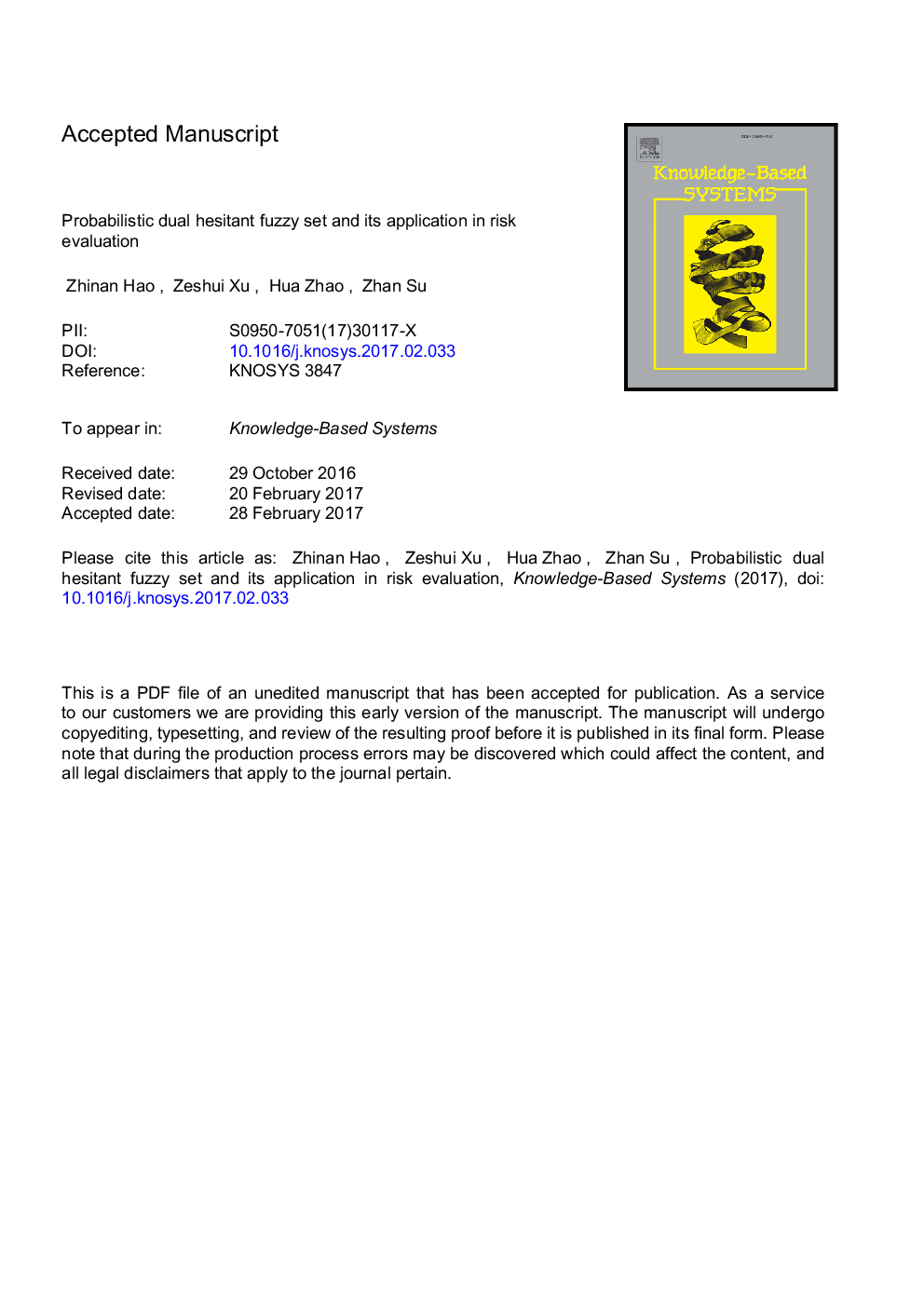 Probabilistic dual hesitant fuzzy set and its application in risk evaluation