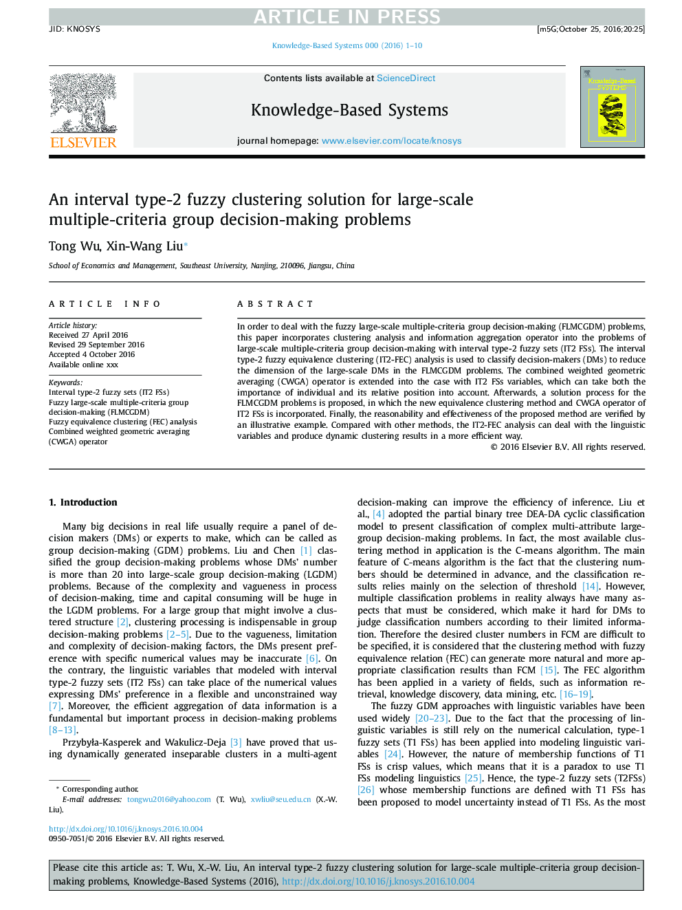 An interval type-2 fuzzy clustering solution for large-scale multiple-criteria group decision-making problems