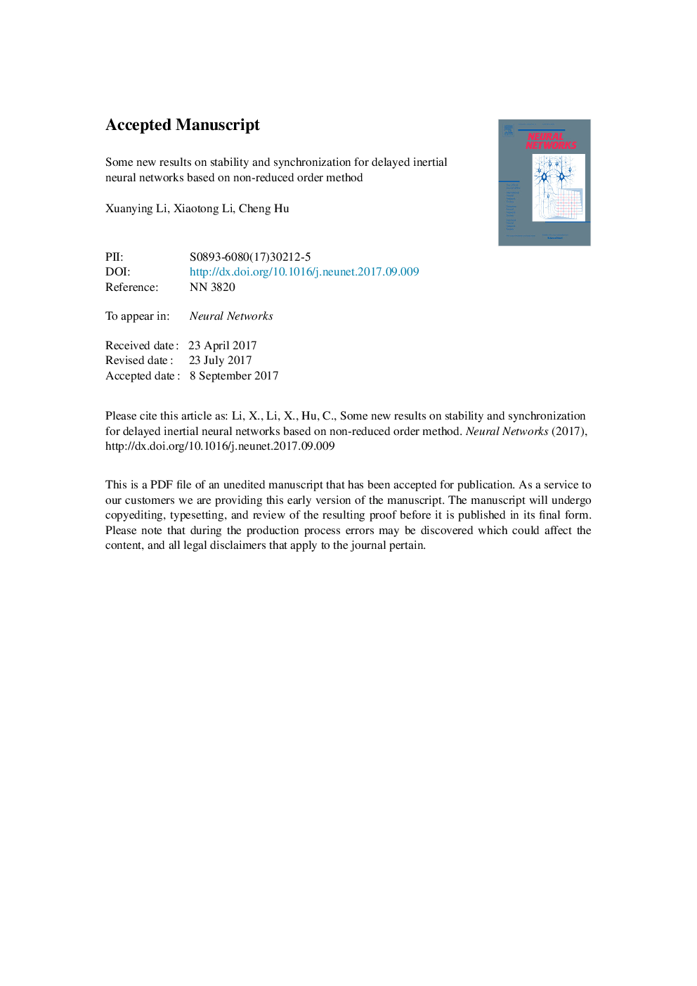 Some new results on stability and synchronization for delayed inertial neural networks based on non-reduced order method