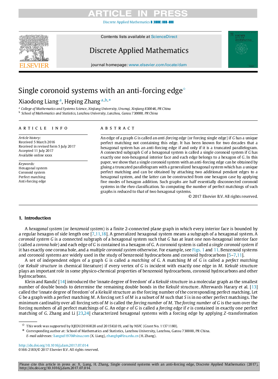 Single coronoid systems with an anti-forcing edge