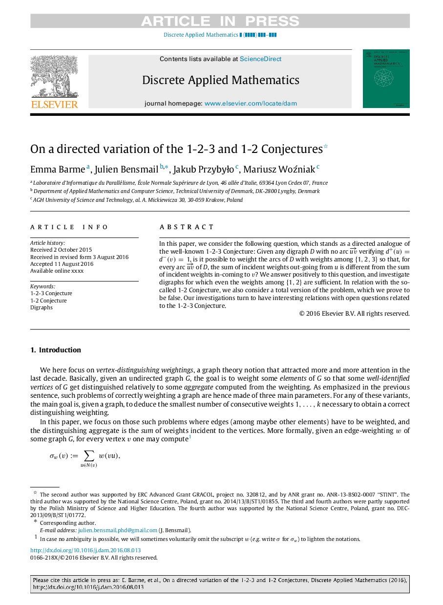 On a directed variation of the 1-2-3 and 1-2 Conjectures