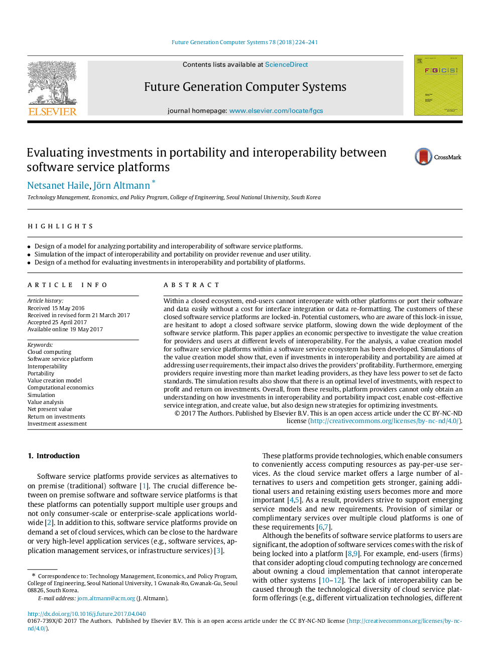 Evaluating investments in portability and interoperability between software service platforms