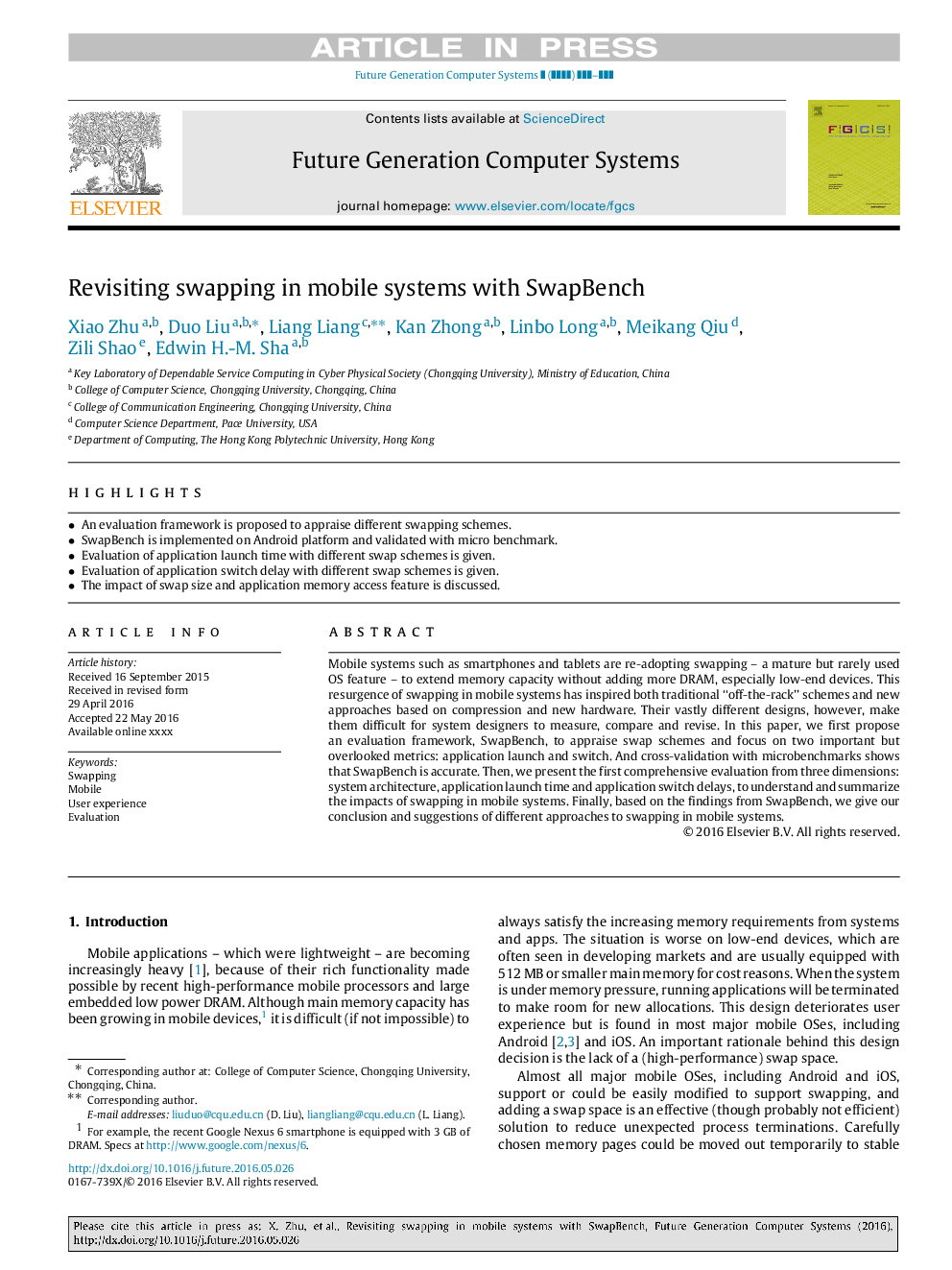 Revisiting swapping in mobile systems with SwapBench