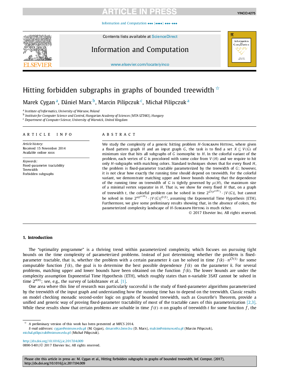 Hitting forbidden subgraphs in graphs of bounded treewidth