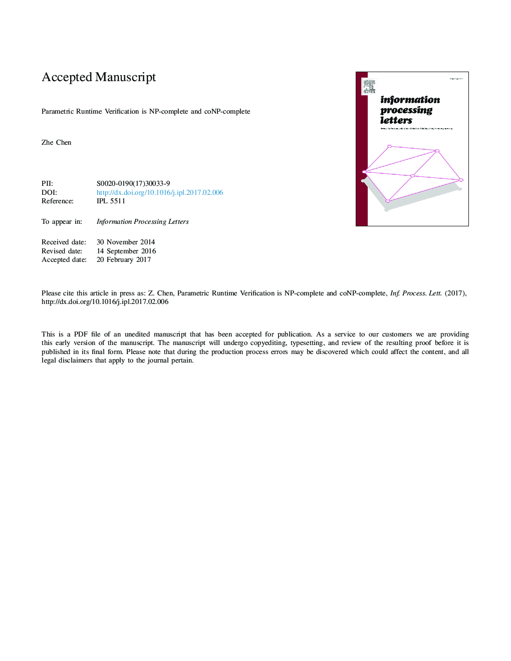 Parametric runtime verification is NP-complete and coNP-complete