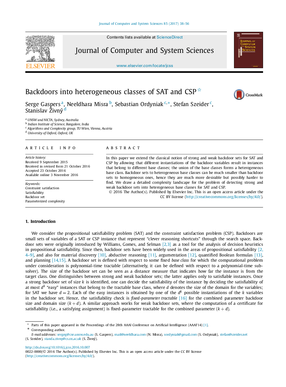 Backdoors into heterogeneous classes of SAT and CSP