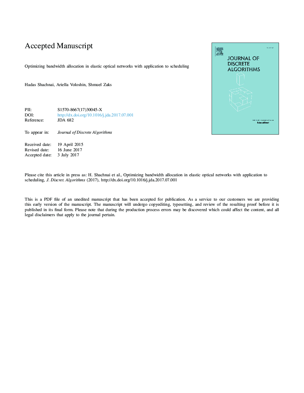 Optimizing bandwidth allocation in elastic optical networks with application to scheduling