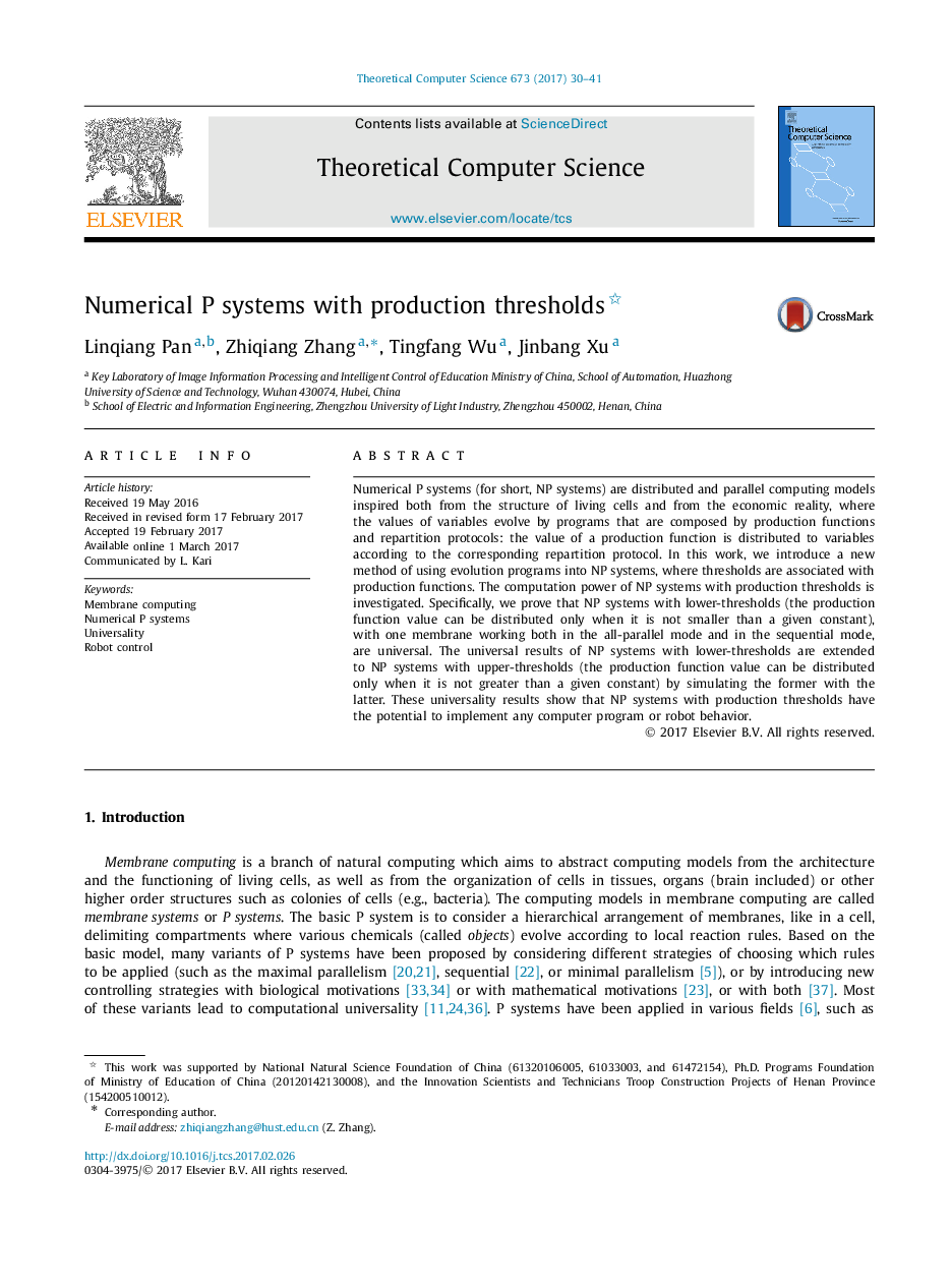 Numerical P systems with production thresholds