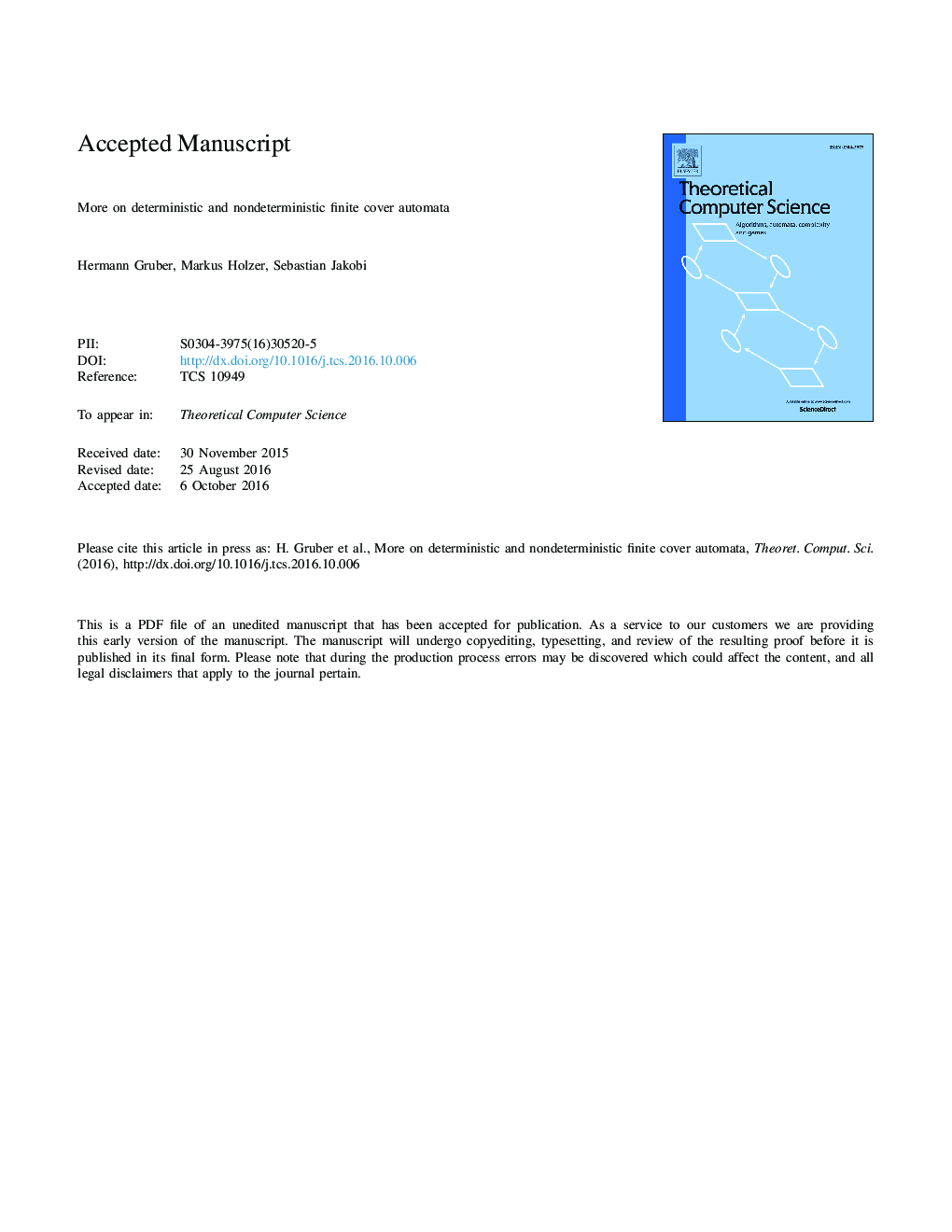 More on deterministic and nondeterministic finite cover automata