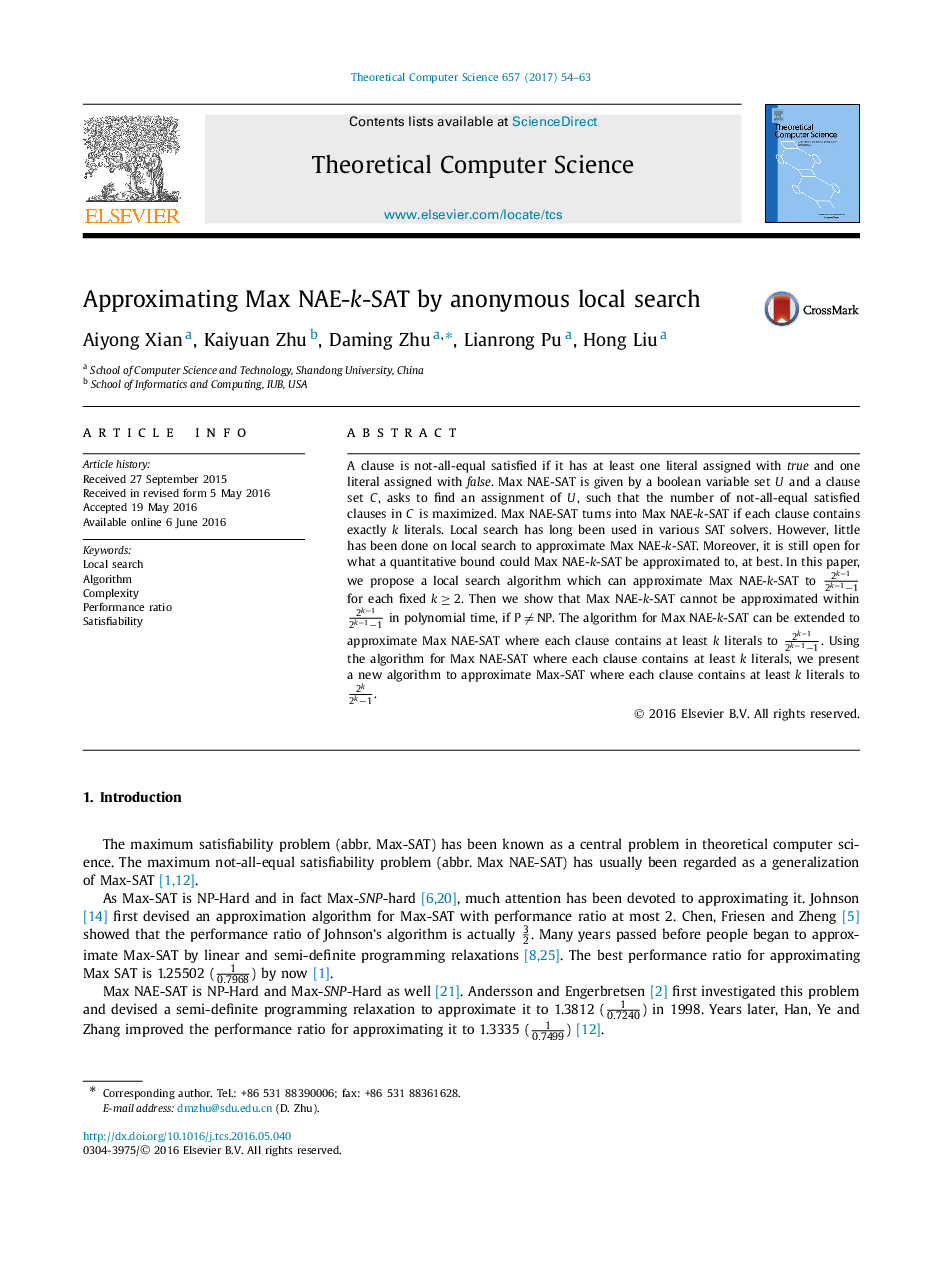 Approximating Max NAE-k-SAT by anonymous local search