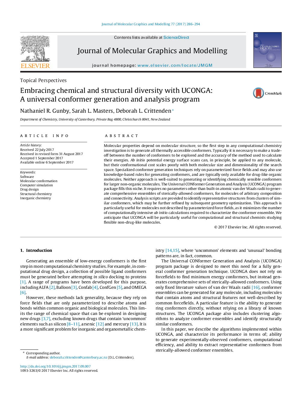 Embracing chemical and structural diversity with UCONGA: A universal conformer generation and analysis program