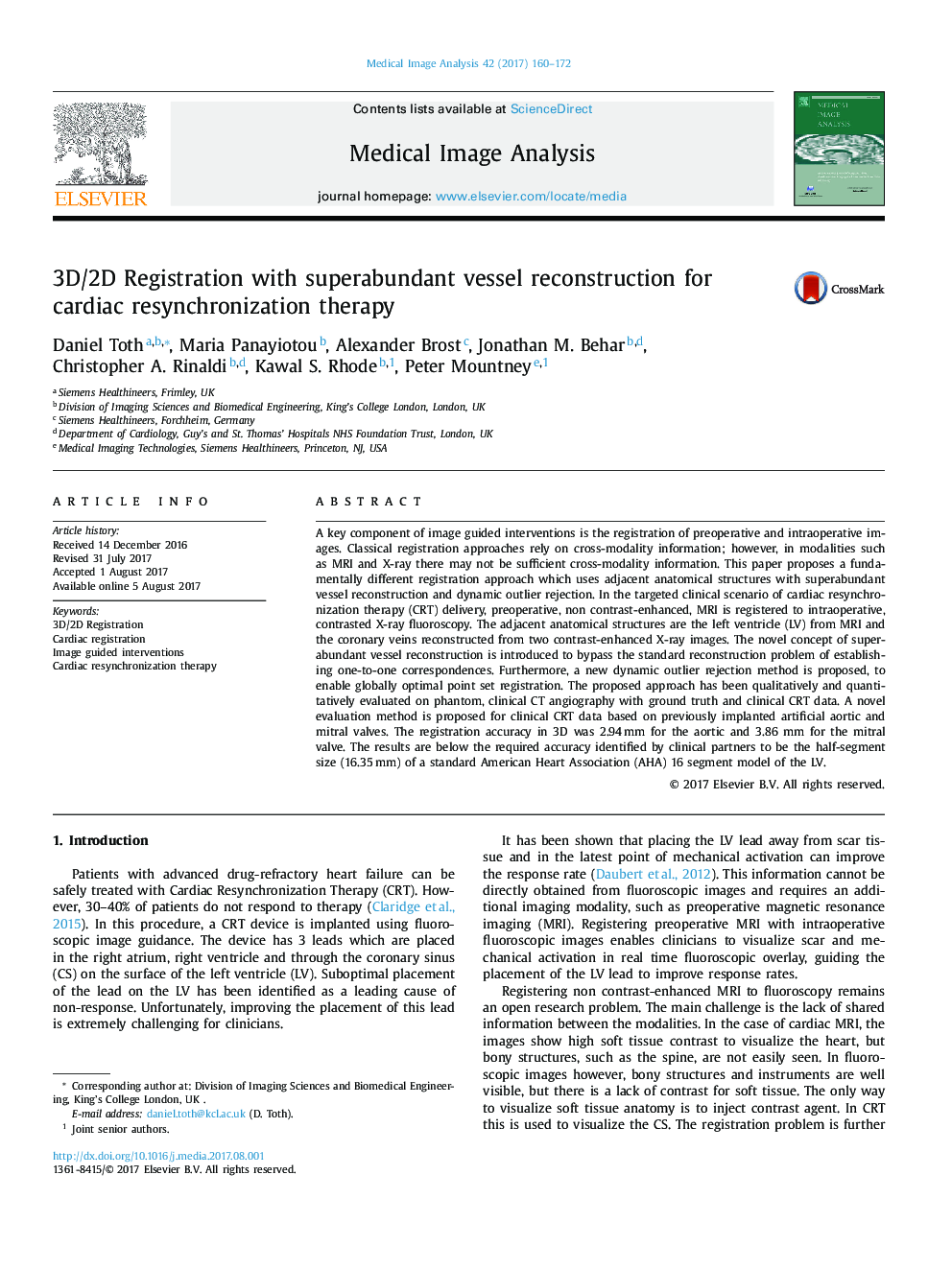 3D/2D Registration with superabundant vessel reconstruction for cardiac resynchronization therapy