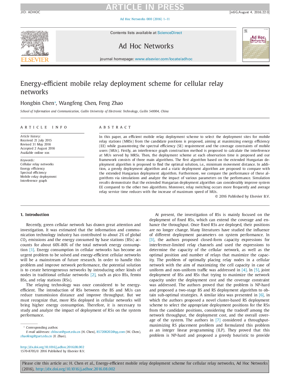 Energy-efficient mobile relay deployment scheme for cellular relay networks
