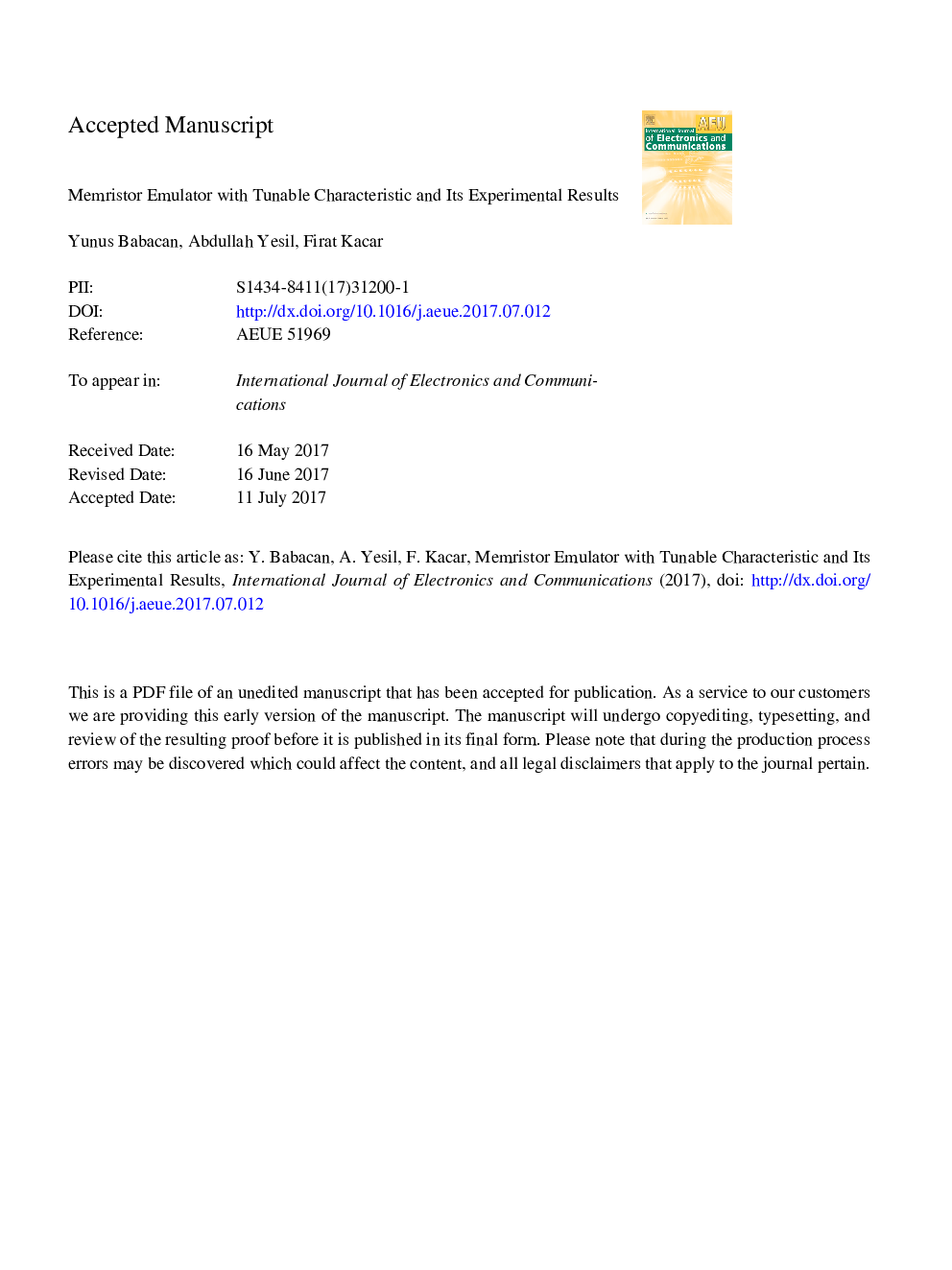 Memristor emulator with tunable characteristic and its experimental results