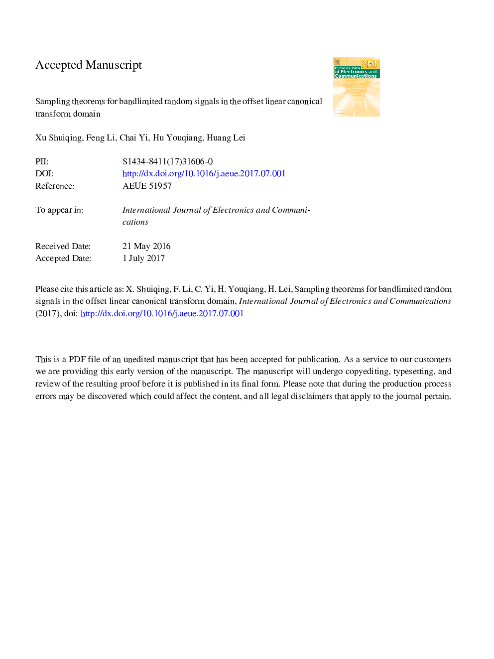 Sampling theorems for bandlimited random signals in the offset linear canonical transform domain