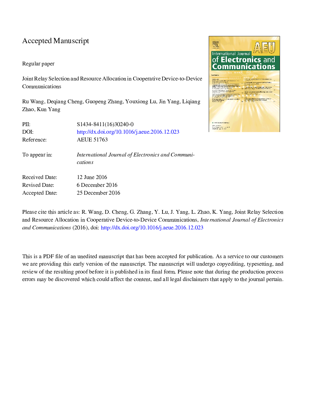 Joint relay selection and resource allocation in cooperative device-to-device communications