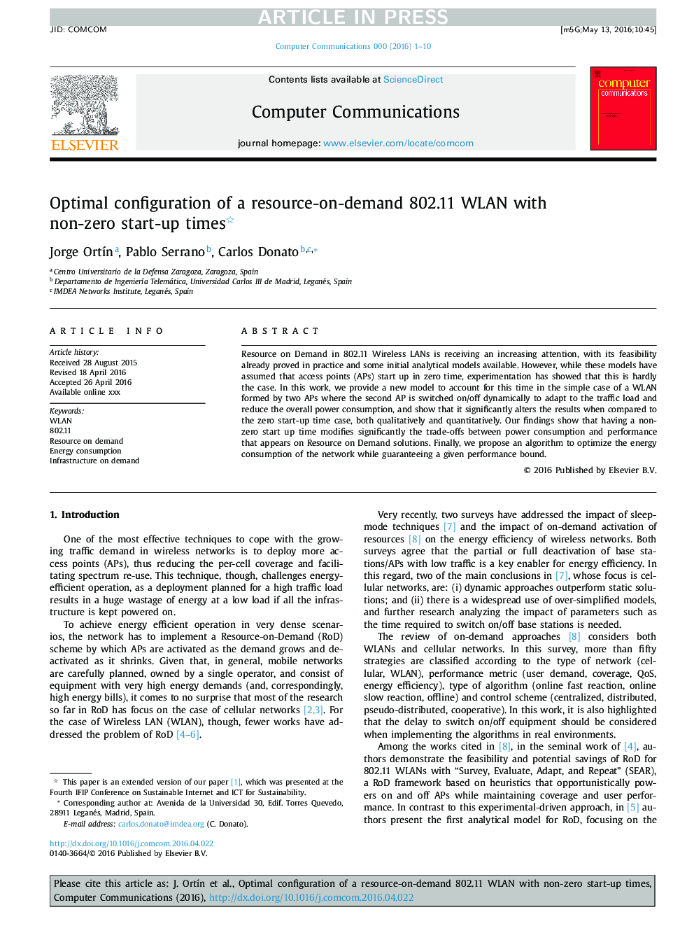 Optimal configuration of a resource-on-demand 802.11 WLAN with non-zero start-up times