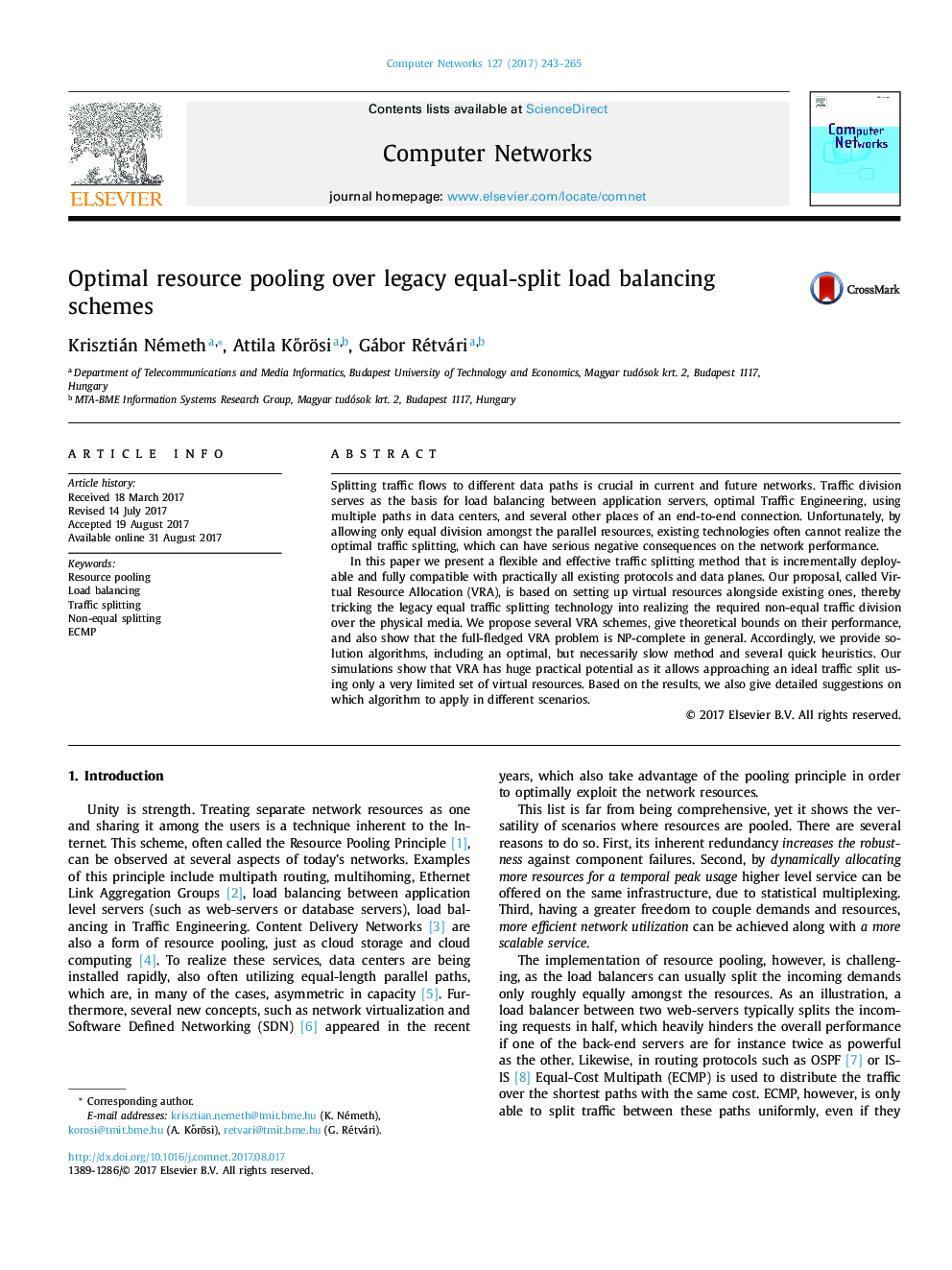 Optimal resource pooling over legacy equal-split load balancing schemes