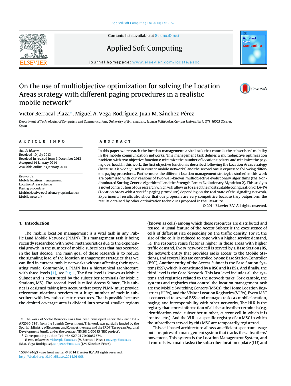 On the use of multiobjective optimization for solving the Location Areas strategy with different paging procedures in a realistic mobile network