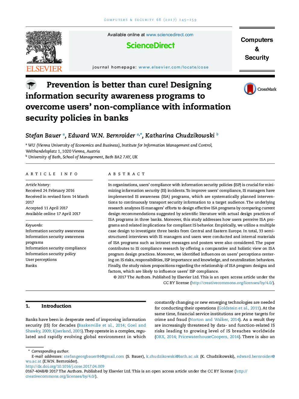 Prevention is better than cure! Designing information security awareness programs to overcome users' non-compliance with information security policies in banks