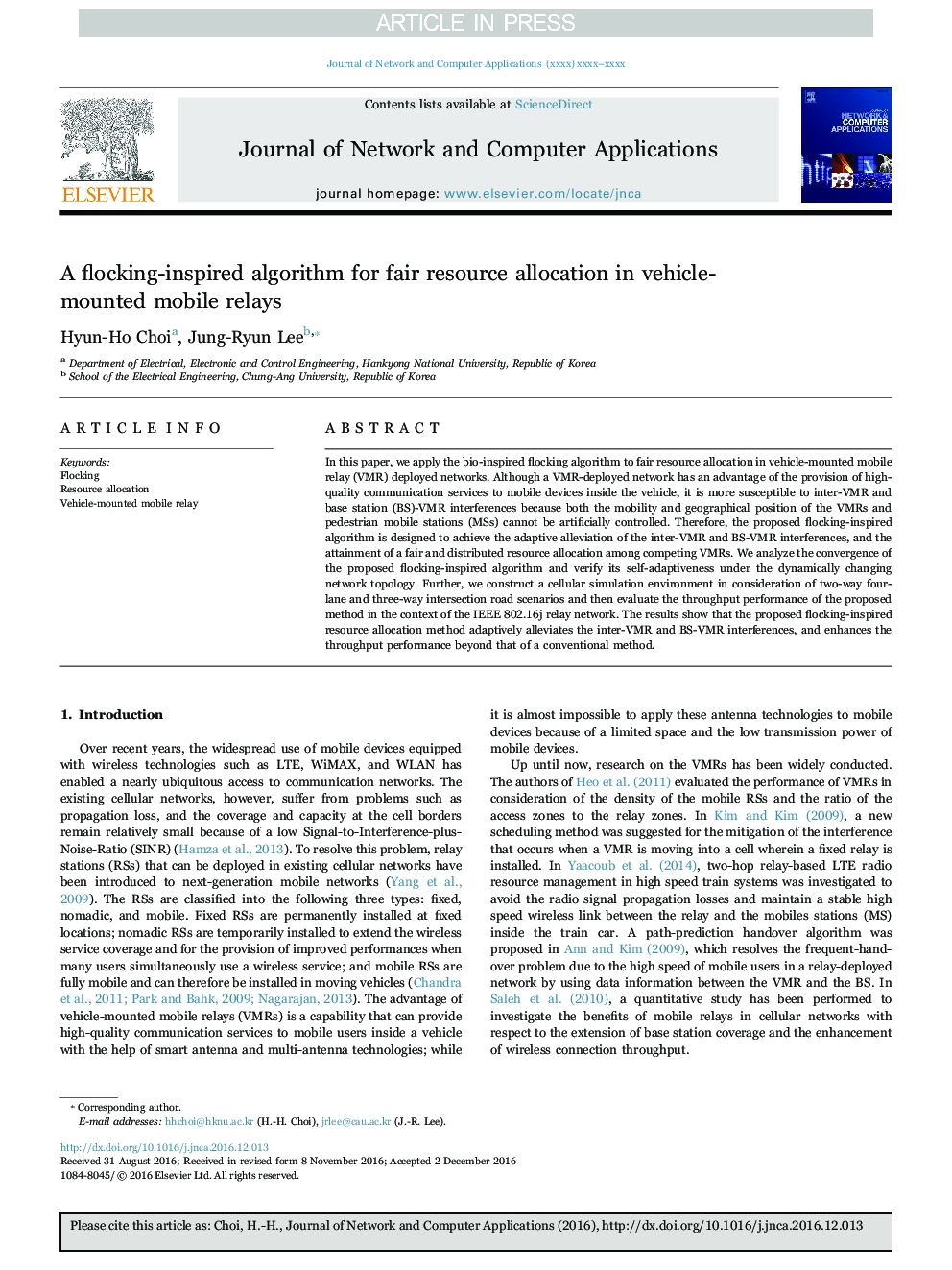 A flocking-inspired algorithm for fair resource allocation in vehicle-mounted mobile relays